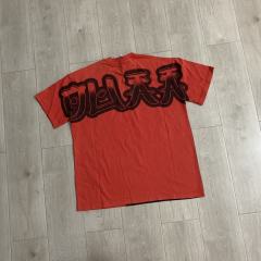 DUAA Roaring Panther Vertical Letter Tee | Vintage Washed Red