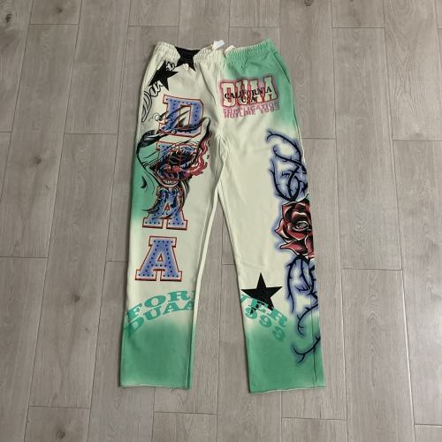 DUAA Monster Rose Gradient Sweatpants | Cream Green Vintage Wash