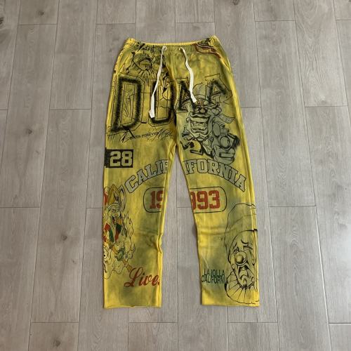 DUAA Tribal Heart Totem Sweatpants | Vintage Washed White