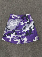 1:1 Top Qualtiy Eric Emanuel Purple Camo EE Logo Mesh Shorts