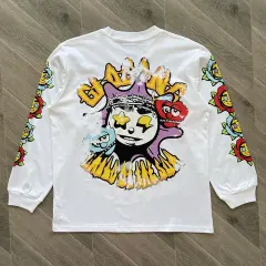 Glo Gang Love Purple Heart Mascot Black Long Sleeve T-Shirt