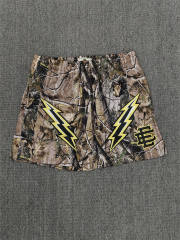 1:1 Top Qualtiy Eric Emanuel Real Tree Camo Lightning Bolt EE Logo Mesh Shorts