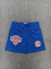 1:1 Top Qualtiy Eric Emanuel Blue NY Knicks EE Logo Mesh Shorts