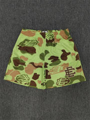 1:1 Top Qualtiy Eric Emanuel Lime Green Camo EE Logo Mesh Shorts