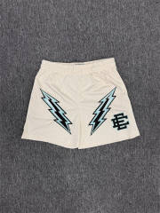1:1 Top Qualtiy Eric Emanuel Eric Emanuel White Lightning Bolt Mesh Shorts