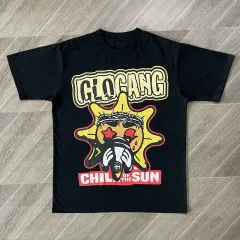 Glo Gang Boyz Worldwide Cartoon Drink Graphic Cotton T-Shirt
