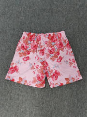 1:1 Top Qualtiy Eric Emanuel Pink Rose Floral EE Logo Mesh Shorts
