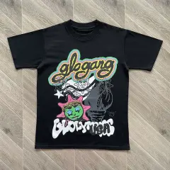 Glo Gang Gloly USA Multi Cartoon Graphic Black T-Shirt