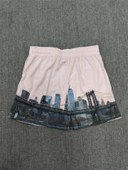 1:1 Top Qualtiy Eric Emanuel Light Pink NYC City Skyline EE Logo Mesh Shorts