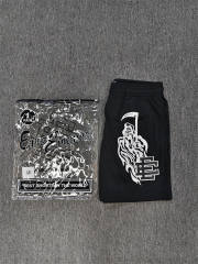 1:1 Top Qualtiy Eric Emanuel Grim Reaper EE Logo Mesh Black Shorts