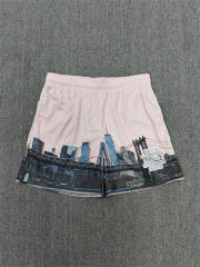 1:1 Top Qualtiy Eric Emanuel Light Pink NYC City Skyline EE Logo Mesh Shorts