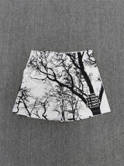 1:1 Top Qualtiy Eric Emanuel White Tree Branch Allover Print EE Logo Mesh Shorts