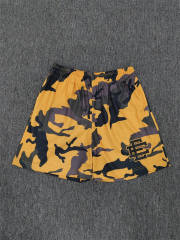 1:1 Top Qualtiy Eric Emanuel Mustard Yellow Logo Mesh Shorts