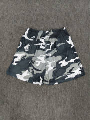 1:1 Top Qualtiy Eric Emanuel Black White Abstract Camo Mesh Shorts