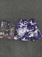 1:1 Top Qualtiy Eric Emanuel Purple Camo EE Logo Mesh Shorts