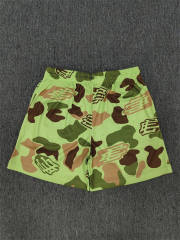 1:1 Top Qualtiy Eric Emanuel Lime Green Camo EE Logo Mesh Shorts