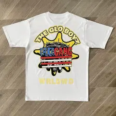 Glo Gang Boyz Worldwide Cartoon Drink Graphic Cotton T-Shirt
