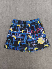 1:1 Top Qualtiy Eric Emanuel Colorful Pipe Moon EE Logo Mesh Shorts