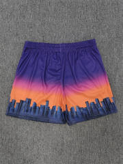 1:1 Top Qualtiy Eric Emanuel Gradient Purple Grim Reaper City Fire EE Logo Mesh Shorts