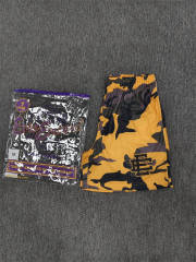 1:1 Top Qualtiy Eric Emanuel Mustard Yellow Logo Mesh Shorts