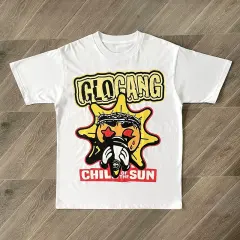 Glo Gang Boyz Worldwide Cartoon Drink Graphic Cotton T-Shirt
