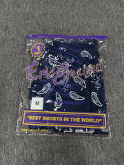 1:1 Top Qualtiy Eric Emanuel Navy White Paisley Bandana EE Logo Mesh Shorts