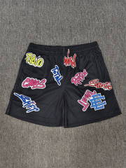 1:1 Top Qualtiy Eric Emanuel Graffiti I Love NY Black Mesh Shorts