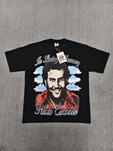 High Quality ASAALI Black Pablo Escobar In Loving Memory Asaali Graphic T-Shirt