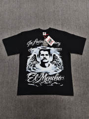 High Quality ASAALI Black El Mencho Angel Wings Memorial Asaali Graphic T-Shirt
