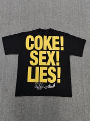 High Quality ASAALI Black Magazine Cover Newspaper Collage Graphic T-Shirt