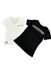 1:1 quality version 28088599 Limited Red Letter Print V-Neck Tee 2 colors for girls
