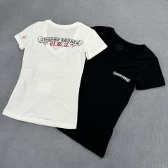 1:1 quality version 28088599 Limited Red Letter Print V-Neck Tee 2 colors for girls