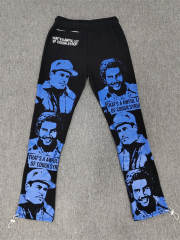 1:1 Top Quality Black Blue Cough Syrup Portrait Sweatpants