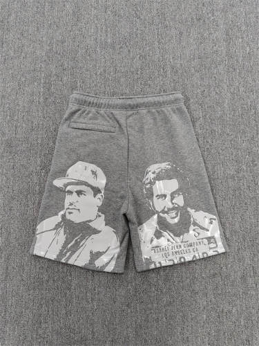 High Quality ASAALI Grey White Portrait Sweat Shorts