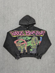 1:1 Quality Vale Forever Vale Forever Black Racing Stripe Hoodie