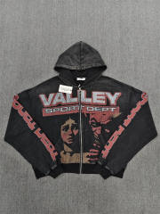 1:1 Quality Vale Forever Vale Forever Black Red Sport Dept Hoodie