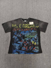 High Quality Vale Forever Vale Dreams Sports Motorcycle Racing Vintage Washed T-Shirt
