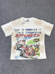 High Quality Vale Forever White Motorcycle Graphic T-Shirt