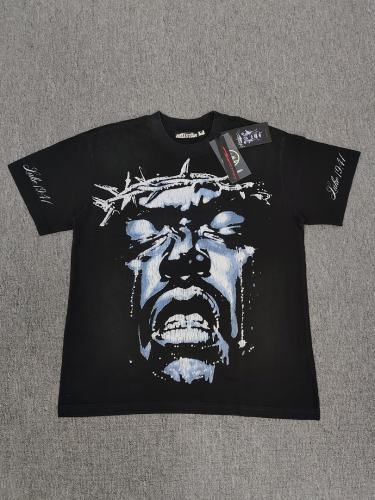 1:1 Hellstar NFC SCAN Hellstar Crown of Thorns Portrait Graphic T-Shirt