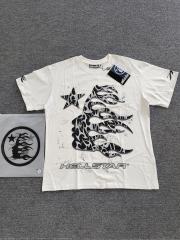 1:1 Hellstar NFC SCAN Hellstar Sports Flame Face Star Vintage Off White T-Shirt