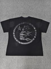 1:1 Hellstar NFC SCAN Hellstar Dark Tone Star Logo Vintage Black T-Shirt