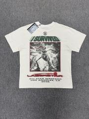 1:1 Hellstar NFC SCAN Hellstar Alien Monster Jet Fighter Vintage Off White T-Shirt