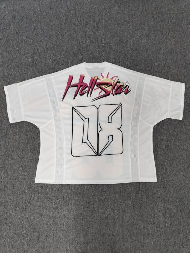 1:1 Hellstar NFC SCAN Hellstar 08 Gradient Graffiti White Mesh Football Jersey