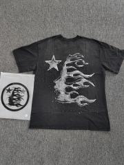 1:1 Hellstar NFC SCAN Hellstar Path To Paradise Galaxy Star Vintage Black T-Shirt