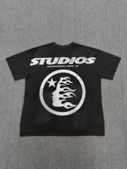 1:1 Hellstar NFC SCAN Hellstar Distressed Flame Logo Vintage Washed T-Shirt
