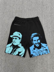 High Quality ASAALI Black Cyan Portrait Sweat Shorts