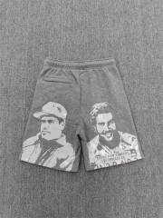 High Quality ASAALI Grey White Portrait Sweat Shorts