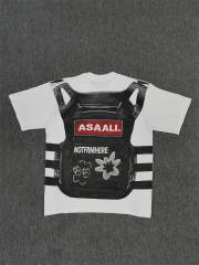 High Quality ASAALI Black White Motorcycle Racing Graphic T-Shirt