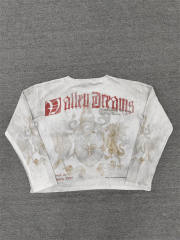 Vale Forever alley Dreams Retro Renaissance Angel Art Print Waffle Thermal Long Sleeve Shirt