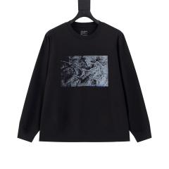 ARC Men Oversized Black Long Sleeve T Shirt